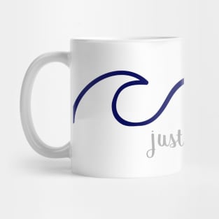 Navy Just Keep Swimming Wave Mug